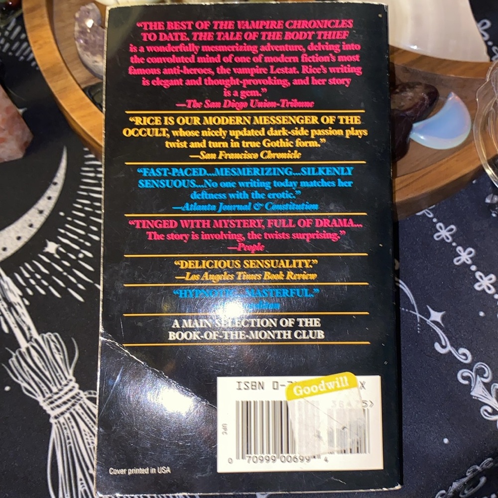 Anne Rice The Tale of the Body Thief Paperback - Picture 6 of 6